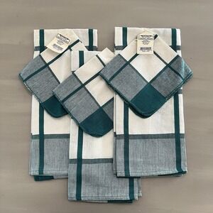 Lot Of 3 Kitchen Dishtowel Dishcloth Sets NWT Checked Country Farmhouse Linens